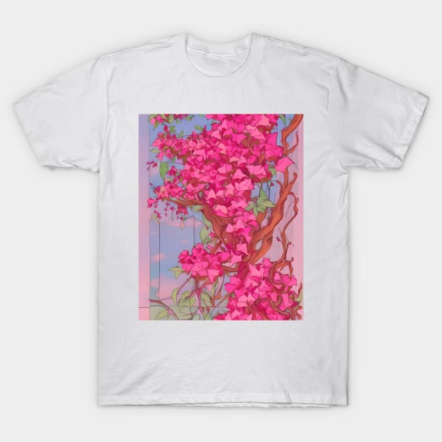 Bougainvillea Garden T-Shirt by Bizaire